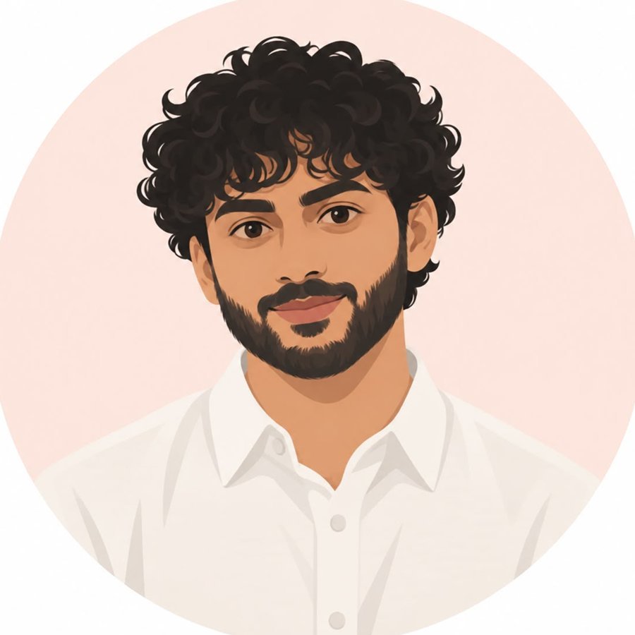 Illustrated portrait of Aadil Muktadir
